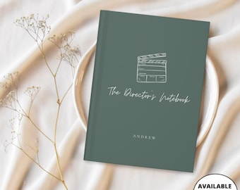 Notizbuch für den Filmregisseur, personalisiertes Filmdrehbuch, Filmtagebuch, Drehbuch, Filmbuch, Filmjournalist, Filmemacher
