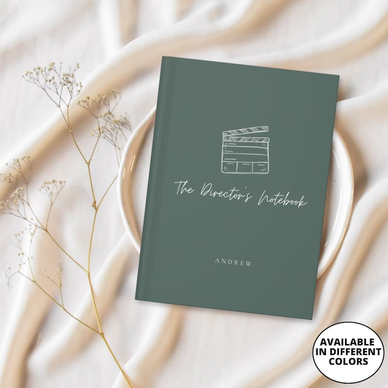 Director's Notebook, Personalized Filmmaking Journal, Custom Name Movie ...