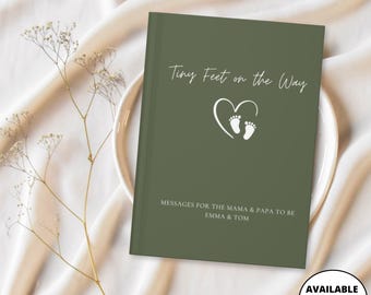 Baby Memory Book, Baby Shower Guestbook, Personalized Wishes for Baby Notebook, New Parent Gift, Pregnancy Gift, Newborn Keepsake