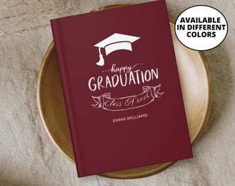 Class of 2026 Graduation Journal, Personalized Graduate Notebook, Grad Gift, High School Grad Keepsake, Custom Name Happy Graduation