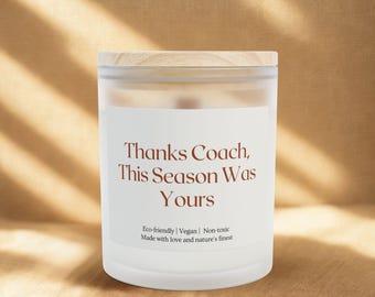 Dankeschön für den Trainer, Saisonende-Kerze, Wertschätzung für den Sportcoach, Teamgeschenk für den Trainer, handgegossene Öko-Kerze