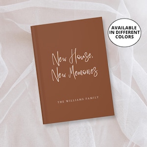 Housewarming Gift, Memory Book, Welcome Book, Personalized Family Keepsake, Moving-In Gift, New Home Log, Custom Home Diary