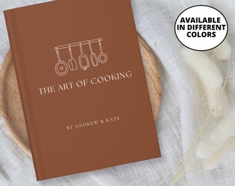 Aangepast kookboek, gepersonaliseerd kookdagboek voor koppels, familiereceptenboek, kookkunst cadeau, cadeau pasgetrouwd, housewarming kookboek