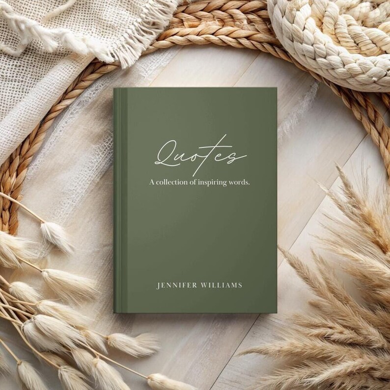 Custom Notebook, Personalized Book, Personal Journal, Friend Gift, Motivational Quotes Journal, Book Club Group Gift, Quote Writing Book image 2