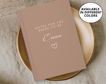 Personalisiertes Hochzeitsandenken, kundenspezifisches Braut Advice Journal, Geschenk für zukünftige Frau, kundenspezifisches Hochzeit Journal, Brautpartygeschenk