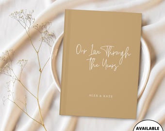 Anniversary Gift, Personalized Gift, Couple Names Journal, Gift for Husband, Our Love Story Book, Wedding Keepsake, Gift for Couple