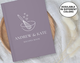 Aangepast kookboek, familiereceptenboek, gepersonaliseerd kookdagboek voor koppels, cadeau foodliefhebber, receptennotitieboekje, huwelijkscadeau voor koppels