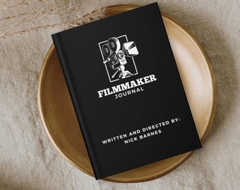 Filmmaker Gift, Screenwriter Gift, Screenwriting Notebook, Filmmaker Journal, Film Director Gift, Screenplay Book, Custom Notebook