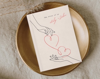 Regalo di anniversario, regalo per coppia, diario personalizzato per coppia, regalo di San Valentino per lei, libro di storie d'amore personalizzato, regalo per lui