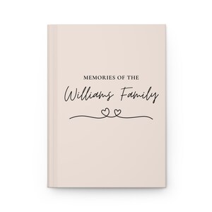 Personalized Family Memories Book,Personalized Journal, Custom Notebook, Family Reunion Gift, New Parents Gift, Family Keepsake, Family Gift image 4