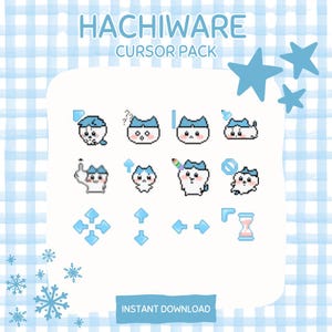 15 paquetes de cursores de ratón con temática Chiikawa / Solo para Windows / Cursores de ratón adorables / Punteros de ratón adorables / Hachiware / Descarga instantánea