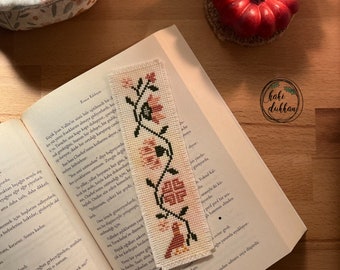Unique Vintage Old Style Cross Stitch Bookmark Pattern, Easy Cross Stitch Book Lover Gift, Counted Cross Stitch Pattern PDF