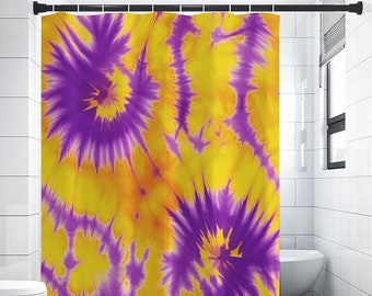 Pink Yellow And Orange Tie Dye Shower Curtain