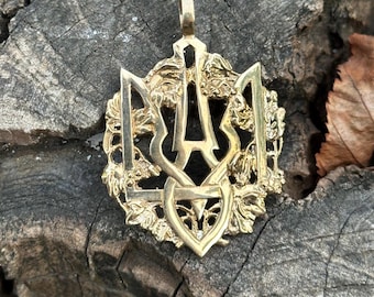 Ukrainian Trident Pendant - Tryzub Necklace, Iconic Ukrainian Symbol Jewelry
