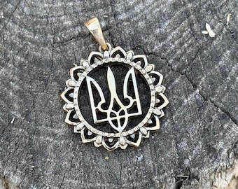 Ukrainian Trident Pendant – Authentic Tryzub Amulet, National Symbol of Ukraine, Patriotic Jewelry