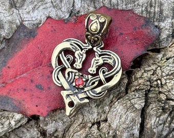 Viking Love Symbol Pendant - Norse Amulet of Eternal Love & Unity