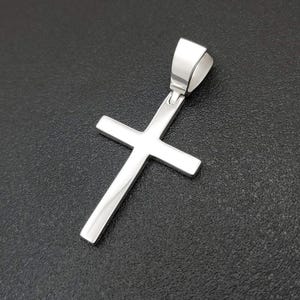 Minimalist Cross Necklace – Simple 925 Sterling Silver Cross Pendant, Dainty Christian Jewelry for Everyday Wear