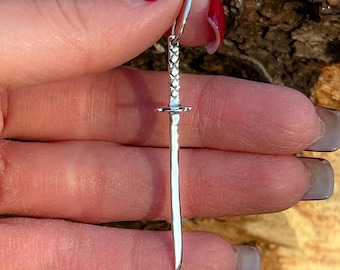 Samurai Katana Pendant - Sterling Silver Japanese Katana Sword Necklace, Saber Blade Jewelry