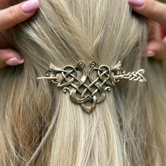 Viking Hair Pin With Leather Case – Celtic Hair Pin for  display picture 1