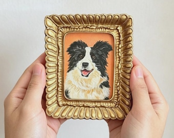 Custom Pet Portrait Painting, Hand Painted Dog Cat Portrait, Pet Memorial Keepsake Gift, Commission Painting, Pet Loss Gift for Pet Lover