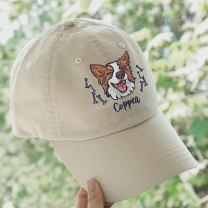 Custom Embroidered Dog Hat Custom Cat Hat Personalized Hat Vintage Baseball Hat Custom Pet Cap Dog Hat Dog Mom Hat Birthday Gift For Her