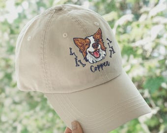 Spersonalizowana czapka dla zwierząt, vintage, haftowana czapka bejsbolówka dla psa, spersonalizowana czapka dla kota, spersonalizowana czapka bejsbolówka dla mamy psa, prezent urodzinowy dla niej