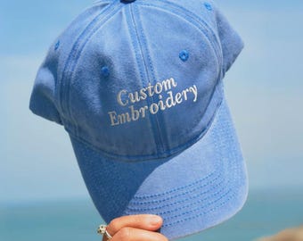 Custom Text Embroidered Vintage Hat, Baseball Hat, Your Text Here, Cool Quote Cap, Custom Trucker Hat, Personalized Gift, Custom Mom Dad Cap