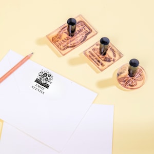 Sello de goma con logotipo personalizado, sello comercial, sello de embalaje personalizado para pequeñas empresas, sello para marca, sello de boda, regalo de cumpleaños para ella