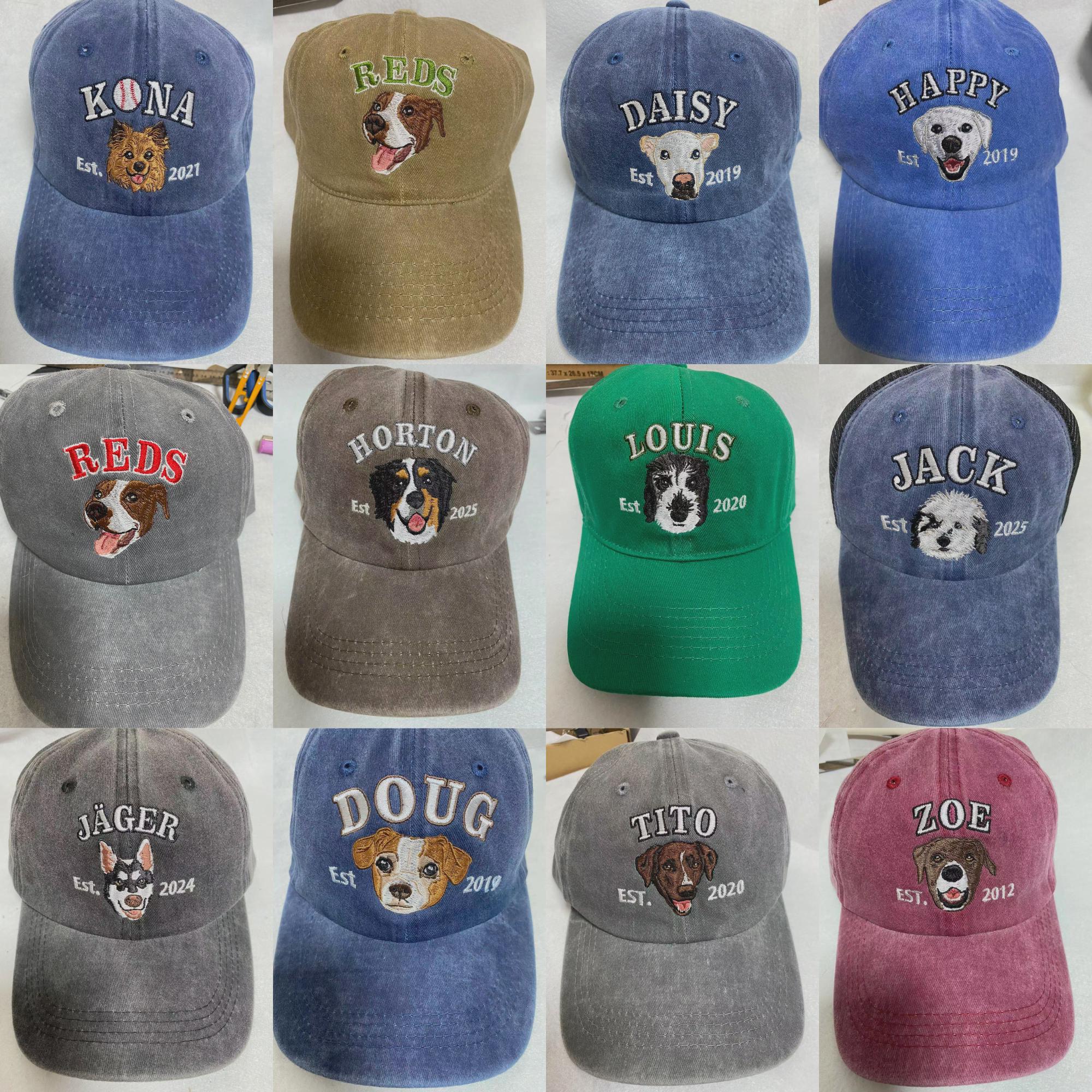 Custom Dog Baseball Trucker Cap Birthday Gift For Her Custom Embroidered Dog Hat Custom Cat Hat Personalized Vintage Baseball Dog Mom Hat