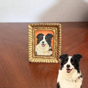 Custom Dog Painting, Mini Dog Cat Portrait, Hand-Paint Acrylic Pet Portrait,Pet Portrait from Photo,Pet Memorial, Dog Cat Gift for Pet Lover