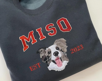 Bluza z nadrukiem psa lub kota, spersonalizowana bluza z kapturem z haftem przedstawiającym zwierzaka, sweter upamiętniający zwierzaka, prezent świąteczny dla miłośników i właścicieli zwierząt