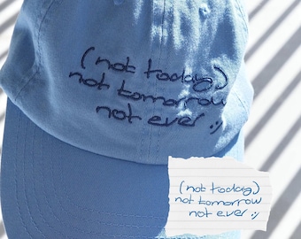 Niestandardowa czapka z haftowanym pismem odręcznym, spersonalizowana haftowana czapka baseballowa w stylu vintage, prezent dla nowego taty i mamy, własny monogram tekstowy, wieczór panieński