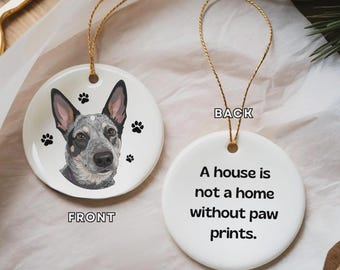 Adorno navideño personalizado de mascota: retrato en acuarela a partir de una foto. Adorno navideño personalizado para perros o gatos. Recuerdo navideño para amantes de las mascotas.