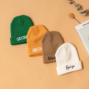 Custom Embroidered Beanie Winter Hat Gift For Her Classic Beanies for Adults Winter Beanies Warm Hats Custom Beanie Custom Logo/Text Hats