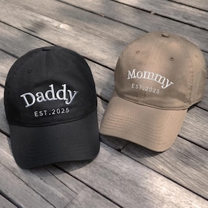 Casquette de baseball brodée personnalisée pour papa, casquette de camionneur personnalisée pour grand-père avec l&#39;année de l&#39;Est, casquette vintage pour nouveau papa, cadeau de fête des pères pour papa, papa