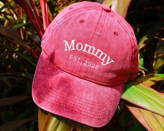 Czapka baseballowa z haftem dla mamy, spersonalizowana czapka kierowcy ciężarówki dla dziadka z datą urodzenia, czapka vintage dla świeżo upieczonego taty, prezent na Dzień Ojca dla taty, taty