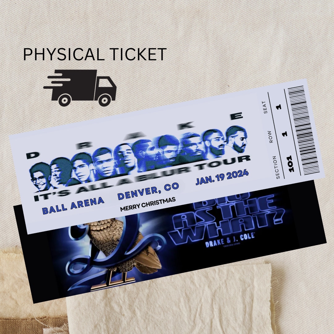 PHYSICAL TICKET Drake Concert Drake Tour Its All a Blur Etsy