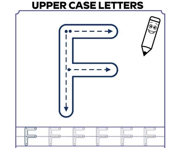 Uppercase Alphabet Letter Tracing - Etsy Uppercase Alphabet Letter Tracing - Etsy