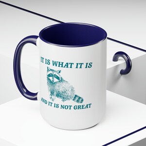 It Is What It Is And It Is Not Great Mug Meme Coffee Mug Raccoon Coffee Mug Funny Racoon Mug Raccoon Gift Team Trash Raccoon Coffee Mug image 8
