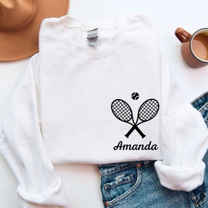 Custom Name Tennis Sweatshirt: Personalized Tennis Gift