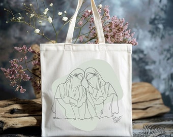 Canvas tote bag for friend Muslim gift tote bag design gift for friend tote bag cotton tote bag gift for her gift for family