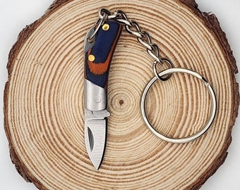 Keychain Knife, mini knife,  Gift for him on Wedding Anniversary, Christmas, Birthday, Gift for Groomsmen, traveler knife, pocket Knife,