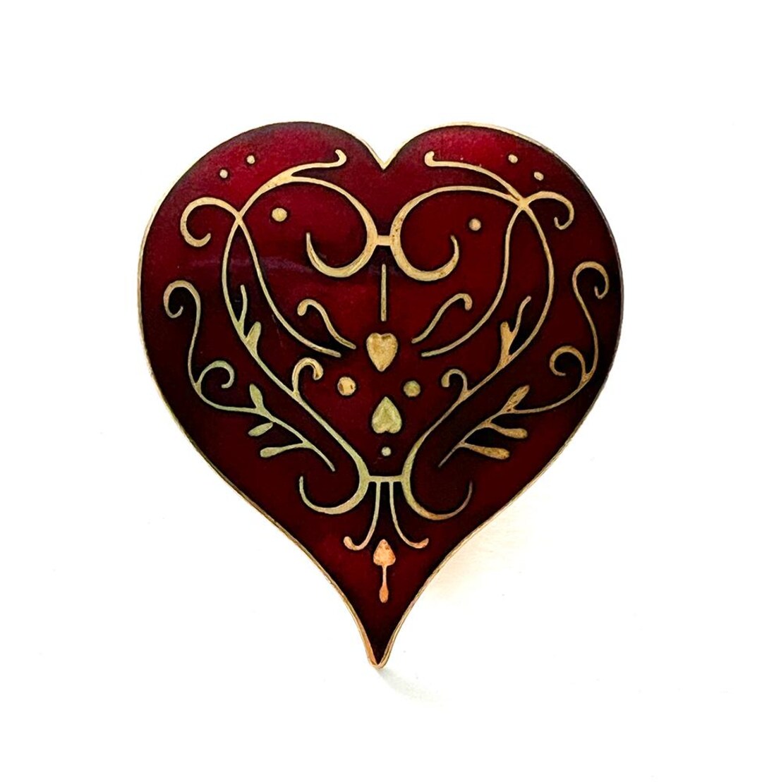Heart Vintage MMA NYC Enamel Pin and Pendant 1985 Etsy