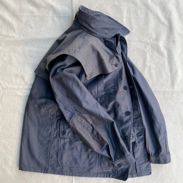 Pit23" Vintage 1970‘s German Gray Moleskin Work Jacket Size Medium