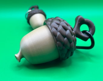 Jumbo Acorn Canister Keychain (Stash, Emergency Pill Container, Travel Jewelry Holder)