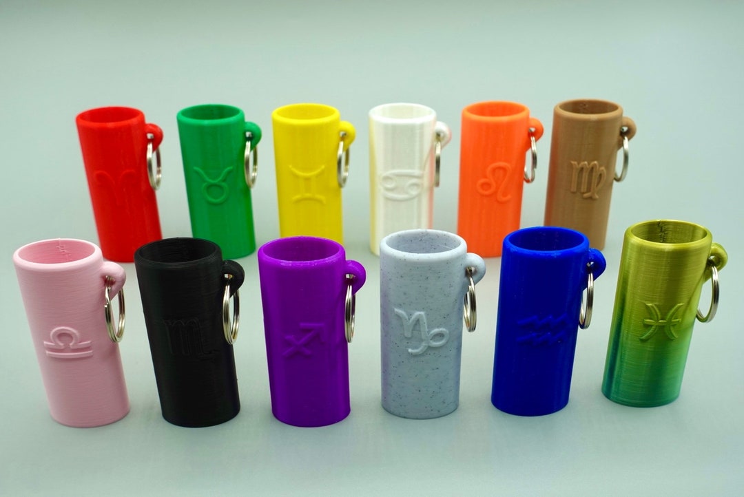 Zodiac Sign Bic Classic Lighter Case Keychain Etsy