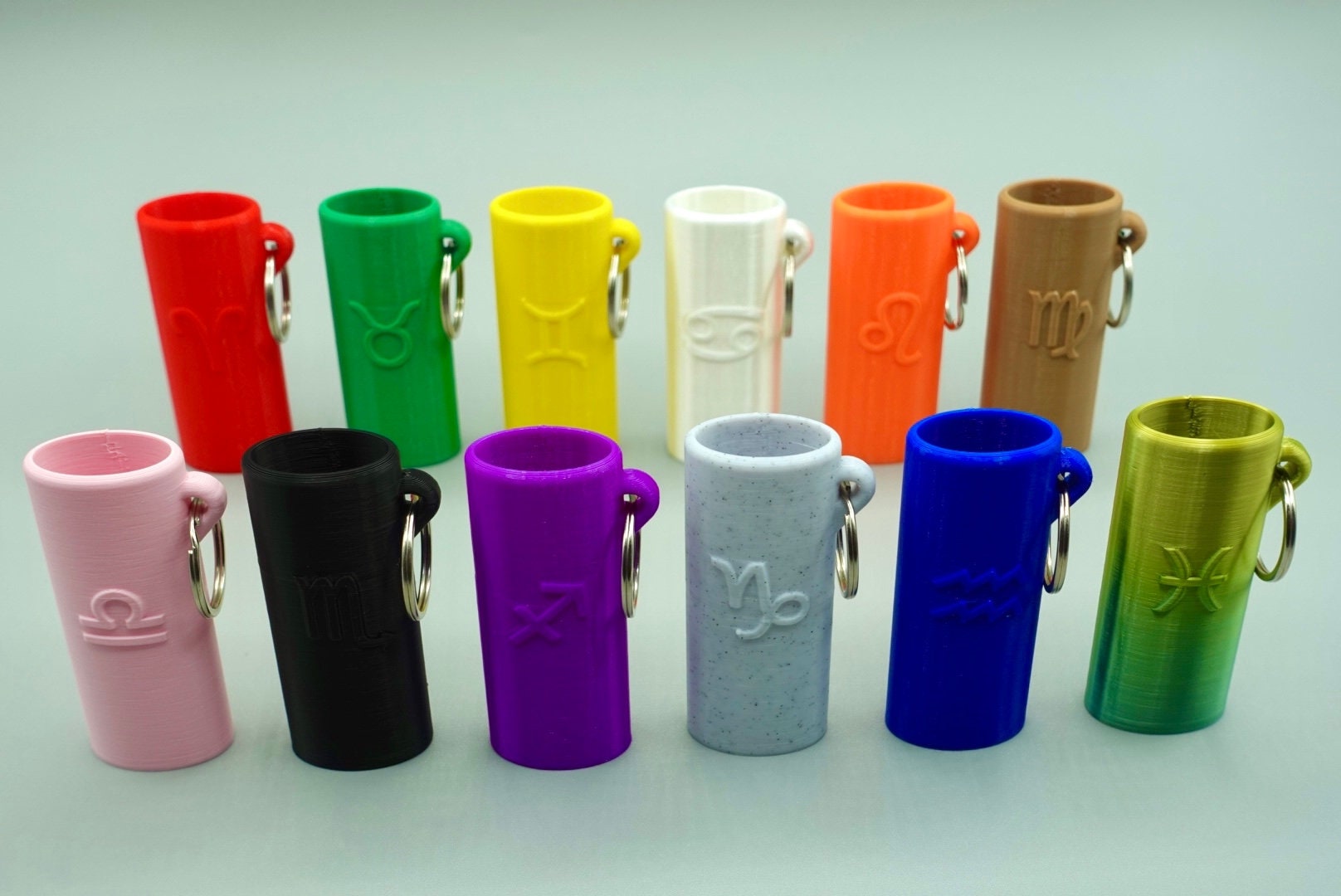 Zodiac Sign Bic Classic Lighter Case Keychain Etsy