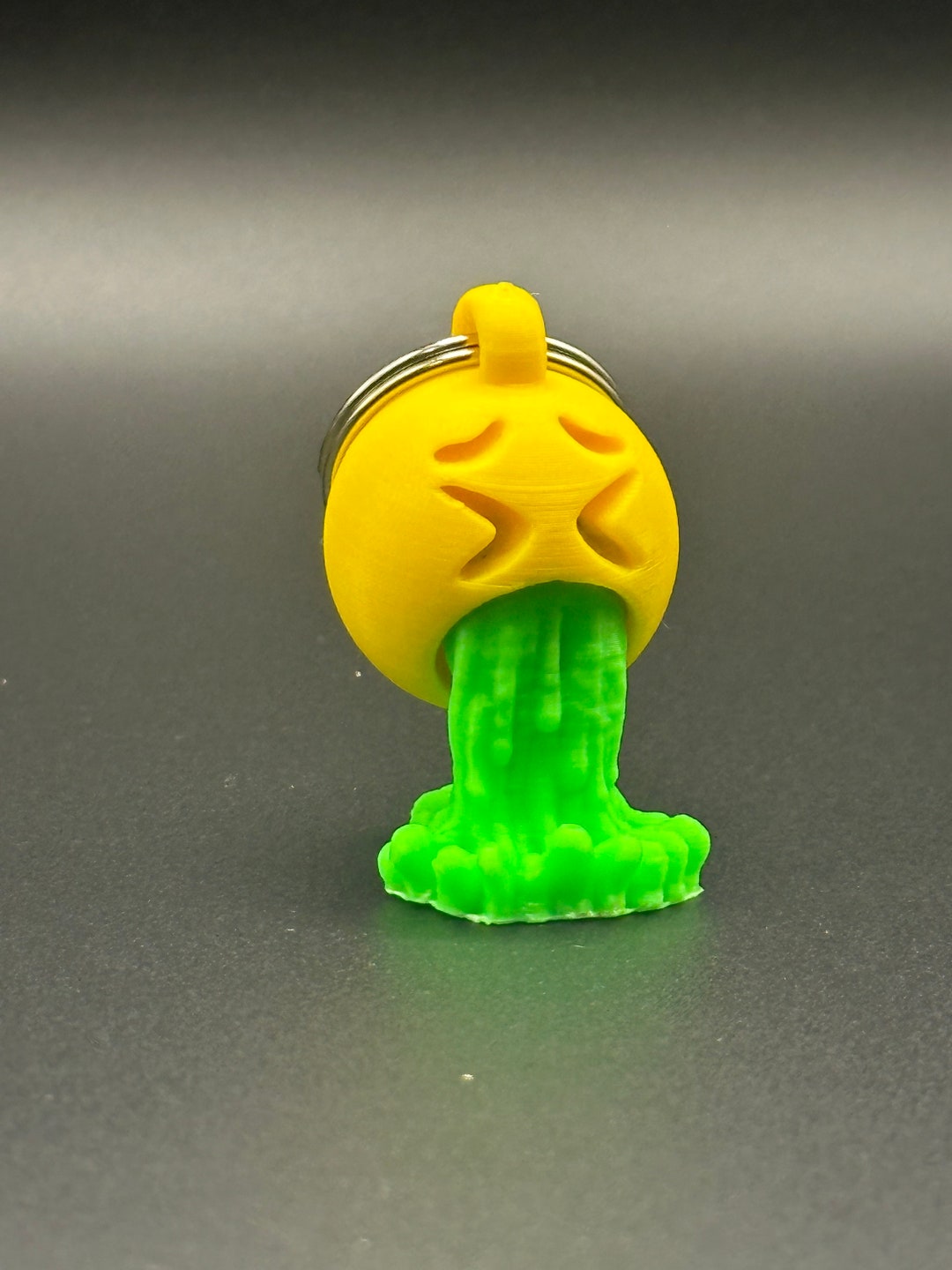 Puke Emoji Keychain Or Magnet Etsy