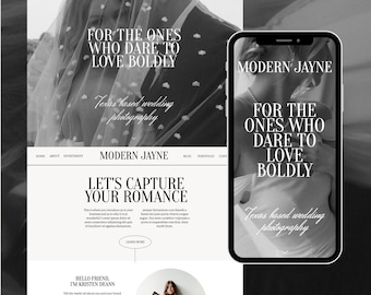Showit Website Template for Photographers, Modern Creative Website Template