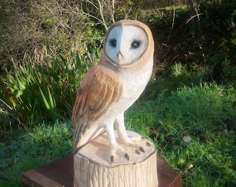 Barn Owl Chainsaw Sculpture